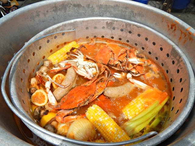 Boiled Blue Crabs