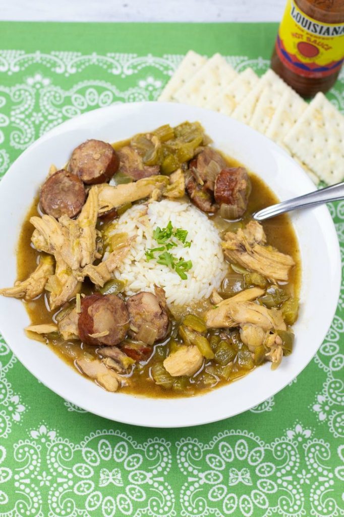 Chicken and Andouille Sausage Gumbo - This Ole Mom