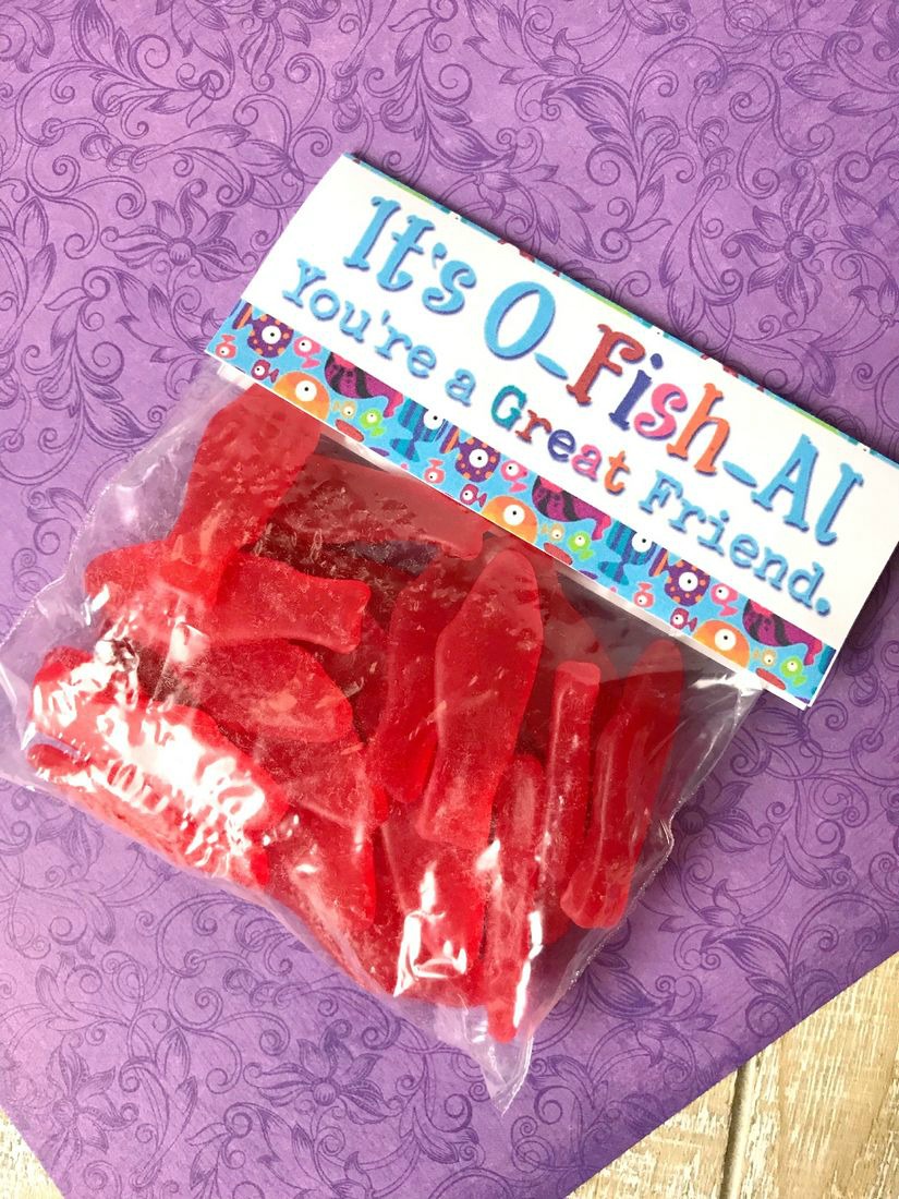 Swedish Fish Printable Valentine Toppers - This Ole Mom