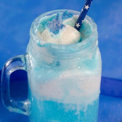 Fanta Shark Ice Cream Float - This Ole Mom