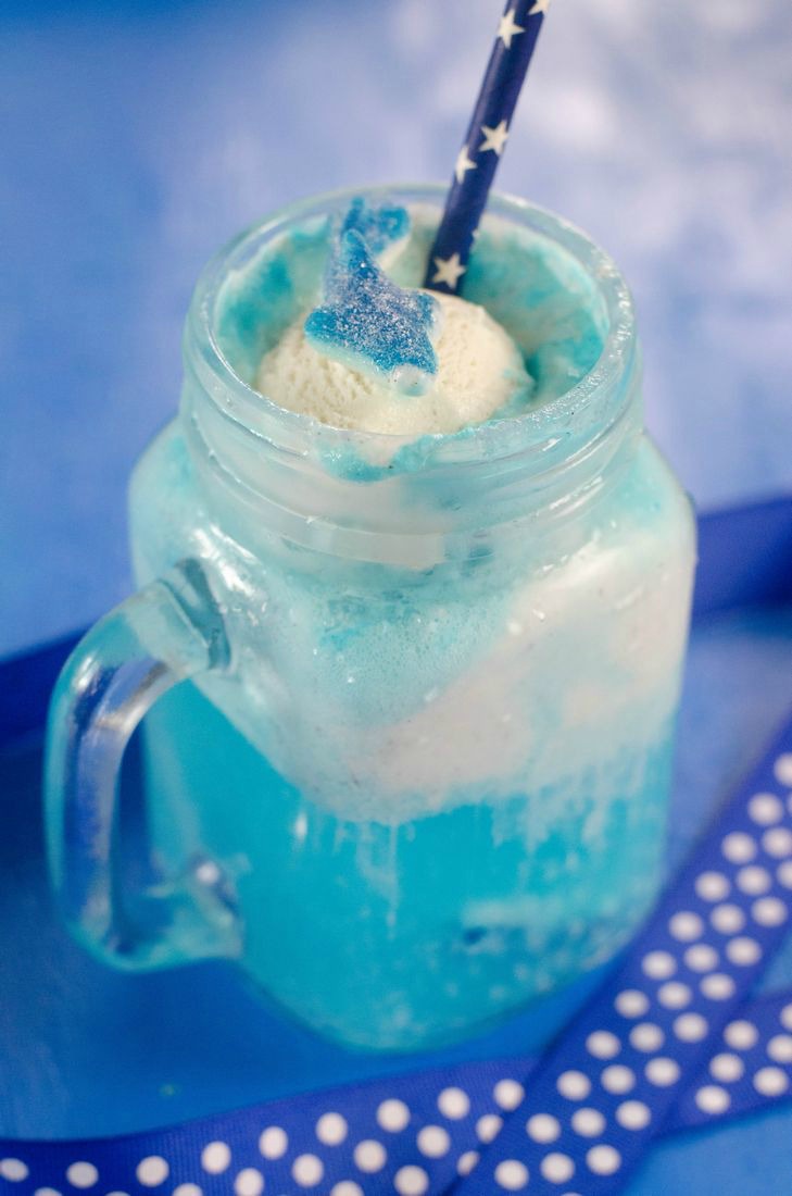 Fanta Shark Ice Cream Float - This Ole Mom