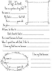 Father's Day Kids Interview Printable - This Ole Mom