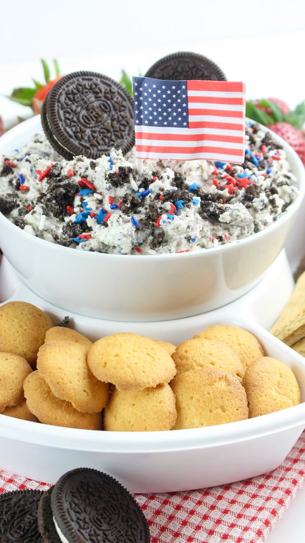 Patriotic Cookies And Cream Dip This Ole Mom