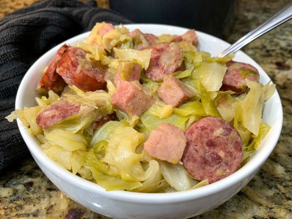 Southern Fried Cabbage With Sausage - This Ole Mom