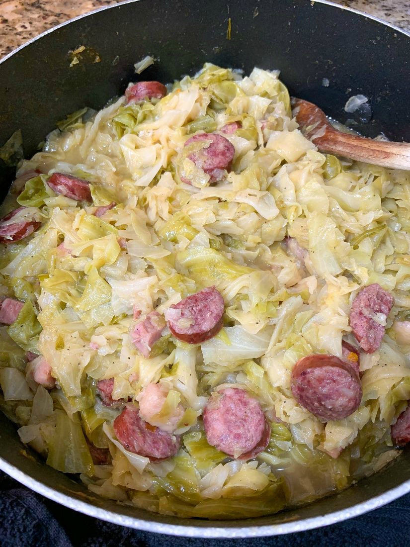 Southern Fried Cabbage With Sausage - This Ole Mom