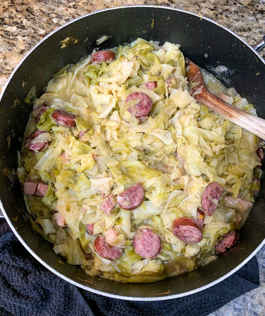 Southern Fried Cabbage With Sausage This Ole Mom 