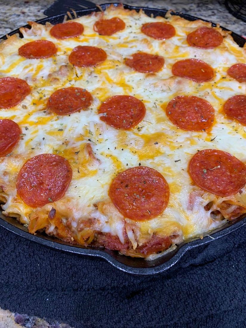 Pizza Pasta Skillet Casserole - This Ole Mom