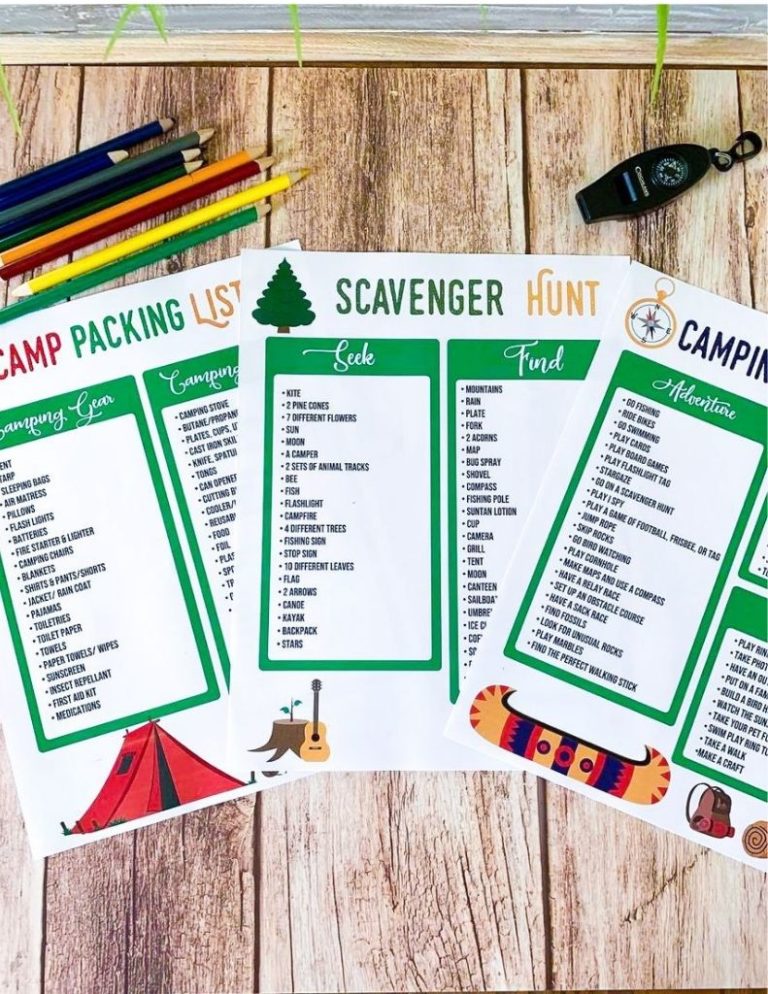 Free Camping Printables - This Ole Mom