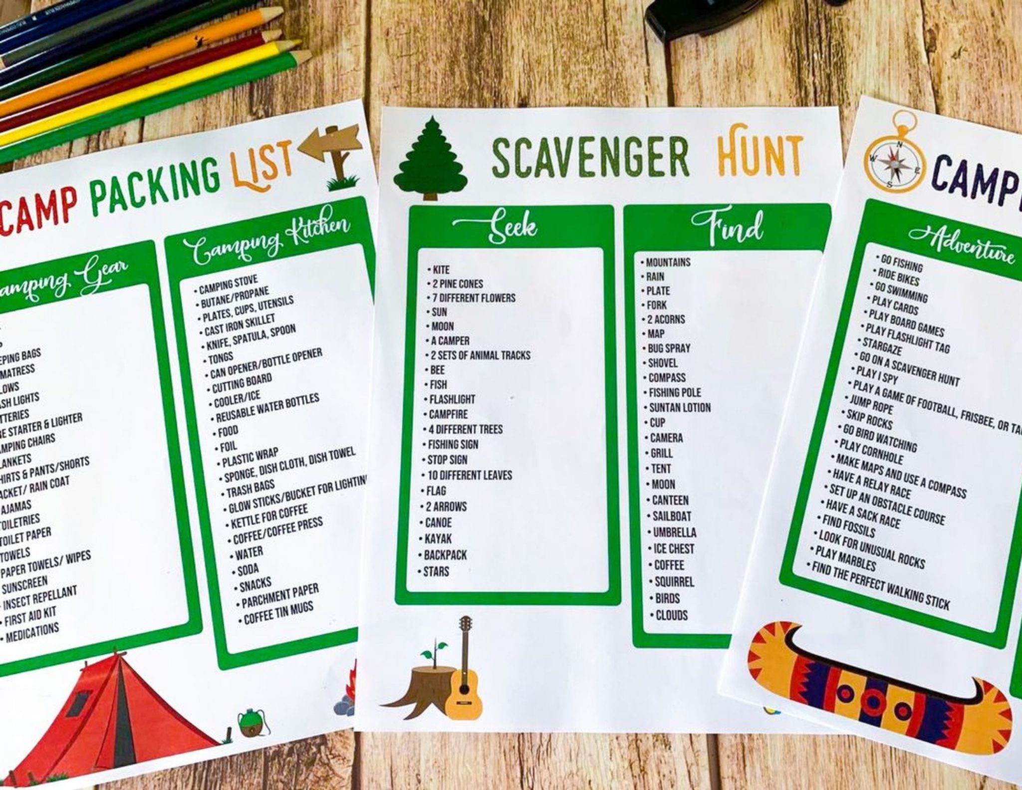 FREE Camping Printables - This Ole Mom